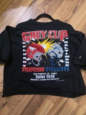 Grey Cup 1995 Graphic Short Sleeve Tee - Black